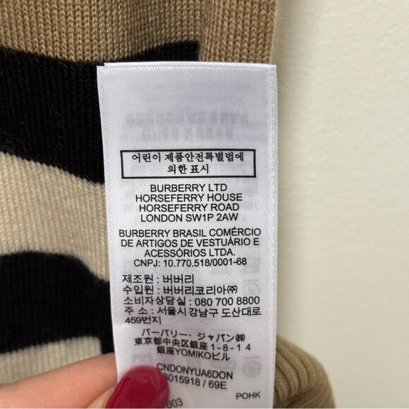 BURBERRY Icon Stripe Merino Wool Skirt Size Small NWOT - Picture 8 of 8